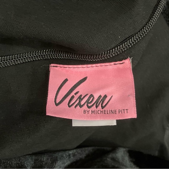 Vixen by Micheline Pitt Black Velvet Starlet Dress - Picture 5 of 6